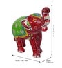 Elephant Red Plastic Figurine