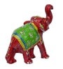 Elephant Red Plastic Figurine