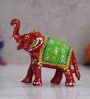 Elephant Red Plastic Figurine