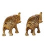 Elephant Set of 2 Gold Aluminium Showpiece