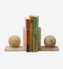 Elephant Set Of 2 White Soapstone & Marble Bookends