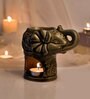 Elephant Shape Floral Grey Ceramic Oil Diffuser