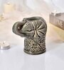 Elephant Shape Floral Grey Ceramic Oil Diffuser