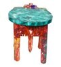 Elephant Multicolour Wood Chowkie