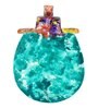 Elephant Multicolour Wood Chowkie