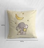 Canvas Cushion with Elephant & Star Print