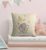 Canvas Cushion with Elephant & Star Print