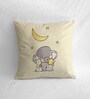 Canvas Cushion with Elephant & Star Print