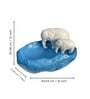 Blue Resin Elephant Pair Decorative Urli