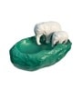 Green Resin Elephant Pair Decorative Urli