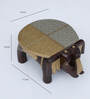 Elephant Brown Wooden Showpiece