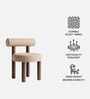 Eleto Minimal Dining Chair In Beige Colour