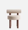 Eleto Minimal Dining Chair In Beige Colour