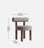 Eleto Minimal Dining Chair In Grey Colour