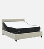 Elev8 Queen Size Smart Bed in Denver Beige Colour with Luxe Hybrid Mattress