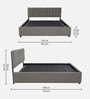 Elev8 Queen Size Smart Bed in Italia Grey Colour With Wireless Remote