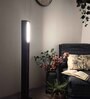 Elevar Brown Wooden LED Floor Lamp with brown base