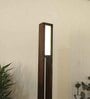 Elevar Brown Wooden LED Floor Lamp with brown base