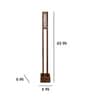Elevar Brown Wooden LED Floor Lamp with brown base