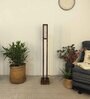 Elevar Brown Wooden LED Floor Lamp with brown base