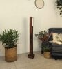 Elevar Brown Wooden LED Floor Lamp with brown base
