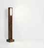Elevar Brown Wooden LED Floor Lamp with brown base