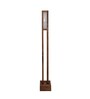Elevar Brown Wooden LED Floor Lamp with brown base