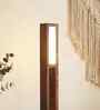 Elevar Brown Wooden LED Floor Lamp with brown base