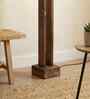 Elevar Brown Wooden LED Floor Lamp with brown base