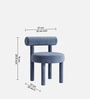 Elevara Cylinder Dining Chair In Blue Colour