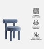 Elevara Cylinder Dining Chair In Blue Colour