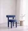 Elevara Cylinder Dining Chair In Blue Colour