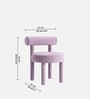 Elevara Cylinder Dining Chair In Blush Pink Colour