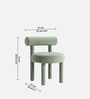 Elevara Cylinder Dining Chair In Green Colour