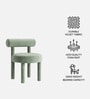 Elevara Cylinder Dining Chair In Green Colour