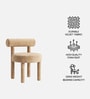 Elevara Cylinder Dining Chair In Ivory Colour