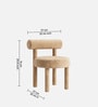 Elevara Cylinder Dining Chair In Ivory Colour