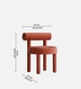 Elevara Cylinder Dining Chair In Terracotta Colour