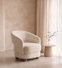 Elevara Petite Lounge Chair In Ivory Colour