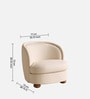 Elevara Petite Lounge Chair In Ivory Colour