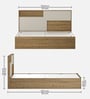 Elevate Queen Size Bed in Classic Oak Melamine Finish