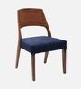 Elevate Teak Wood Dining Chair In Teak Blue Finish