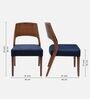 Elevate Teak Wood Dining Chair In Teak Blue Finish