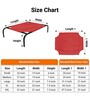 Elevated- Large Red & Blue Fabric & Metal Bolstered Pet Bed