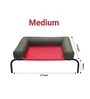 Elevated- Medium Green & Red Fabric Pet Bed
