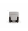 ELF Upholstered Off-White Conoid Ottoman Stool ELF Upholstered Off-White Conoid Ottoman Stool