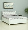 Lakecity Group Jefferson Metal Queen Size Bed With Hydraulic Storage  In White Colour