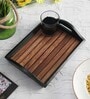 Elia Brown & Black Sheesham Wood Serving Tray