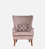 Orlan Fabric Wing Chair In Brown Floral Colour Orlan Fabric Wing Chair In Brown Floral Colour