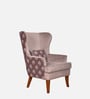 Orlan Fabric Wing Chair In Brown Floral Colour Orlan Fabric Wing Chair In Brown Floral Colour